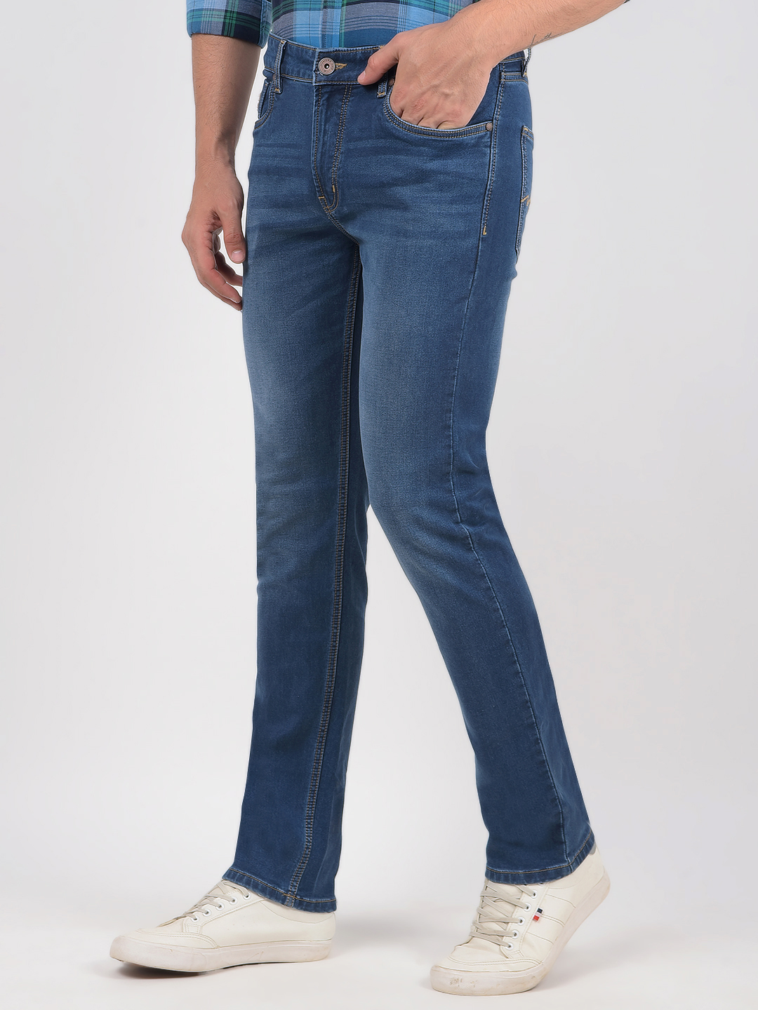 Numero Uno Men Solid Blue Jeans